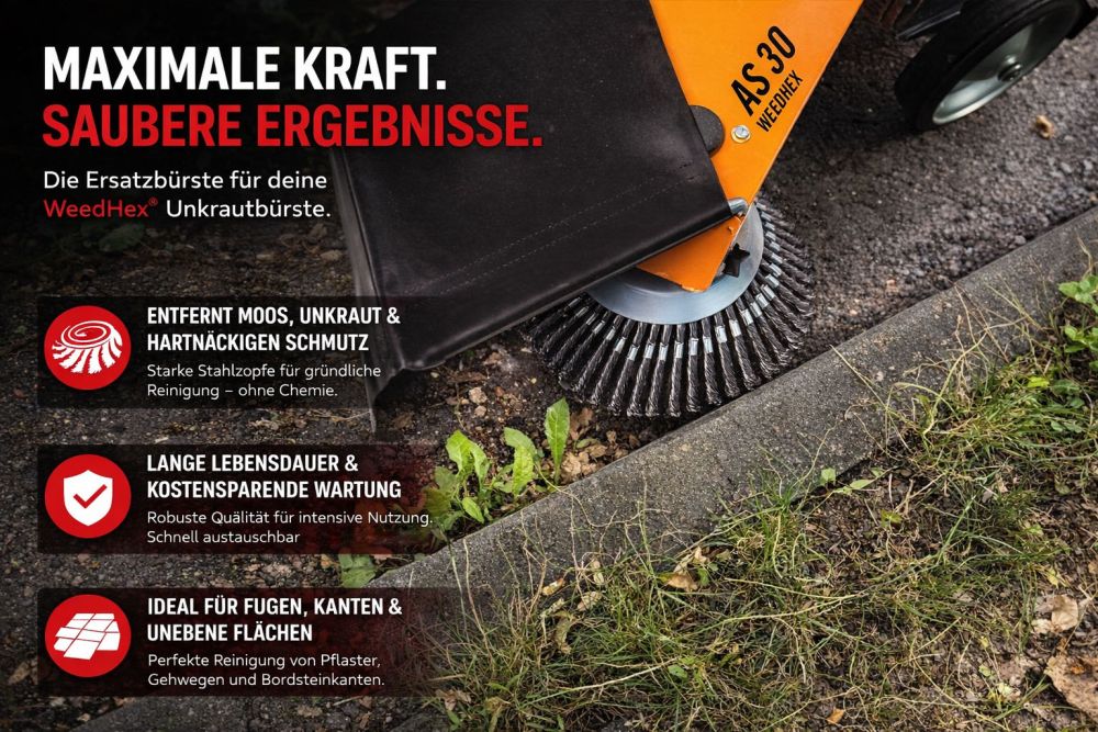 Ersatzbürste für AS-Motor AS 30 Weedhex 140 160 Tellerbürste G07323029 E-WeedHex